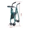 Folding Walker with Seat for Seniors, Red/Green view 3