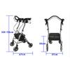 Rollator Walker with Seat and Shopping Bag view 2