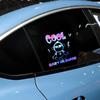 Cool Boy Baby on Board Reflective Car Window Sticker, Rainbow Blue view 3