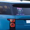Cool Boy Baby on Board Reflective Car Window Sticker, Rainbow Blue view 4