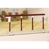 Bed Safety Rail for Older Adults, Red Wood-Grain Metal view 3