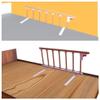 Bed Safety Rail for Older Adults, Red Wood-Grain Metal view 4