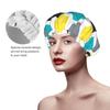 Octagons Printed Double-Layer Waterproof Shower Caps for Long Hair view 4