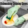 BAMFY Non-Slip Reusable Rubber Cleaning Gloves, 3 Pairs, Waterproof, Green, Size M view 2