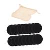 minkissy 16-Piece Reusable Bamboo Fiber Makeup Remover Pads with Wash Bag and Paper Box view 1
