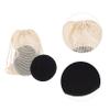 minkissy 16-Piece Reusable Bamboo Fiber Makeup Remover Pads with Wash Bag and Paper Box view 2