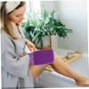 2-Pack Polyester Exfoliating Gloves, Purple, for Shower Use view 4