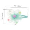 Children's Flower Hair Clips with Fabric and Rhinestones view 2