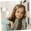 Children's Flower Hair Clips with Fabric and Rhinestones view 4
