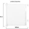 BOTIZR Retractable Baby and Pet Safety Gate, 0–300 cm Wide, 86 cm High, One-Handed Operation, Gray view 2