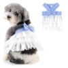 Ranphy Princess Striped Dog Dress for Small Dogs, White, M view 1