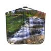 BONDIJ Haircut Cape with Mountain Sunrise Design, Waterproof, Adjustable, White, One Size view 2