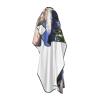 BONDIJ Haircut Cape with Mountain Sunrise Design, Waterproof, Adjustable, White, One Size view 3
