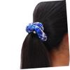 Blue Fabric Sequin Hair Tie for Christmas Parties view 3