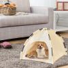 Niktule Portable Cat Teepee Tent, Washable Cat and Dog Bed, 42 x 42 x 38 cm view 2