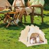 Niktule Portable Cat Teepee Tent, Washable Cat and Dog Bed, 42 x 42 x 38 cm view 3
