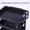 FLYIFE Mobile Storage Cart, Kitchen and Beauty Salon Trolley with Drawer, 4-Tier, Black view 3