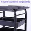 FLYIFE Mobile Storage Cart, Kitchen and Beauty Salon Trolley with Drawer, 4-Tier, Black view 4