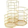 Wrought-Iron Makeup Organizer with 3 Storage Bins view 1