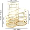 Wrought-Iron Makeup Organizer with 3 Storage Bins view 2