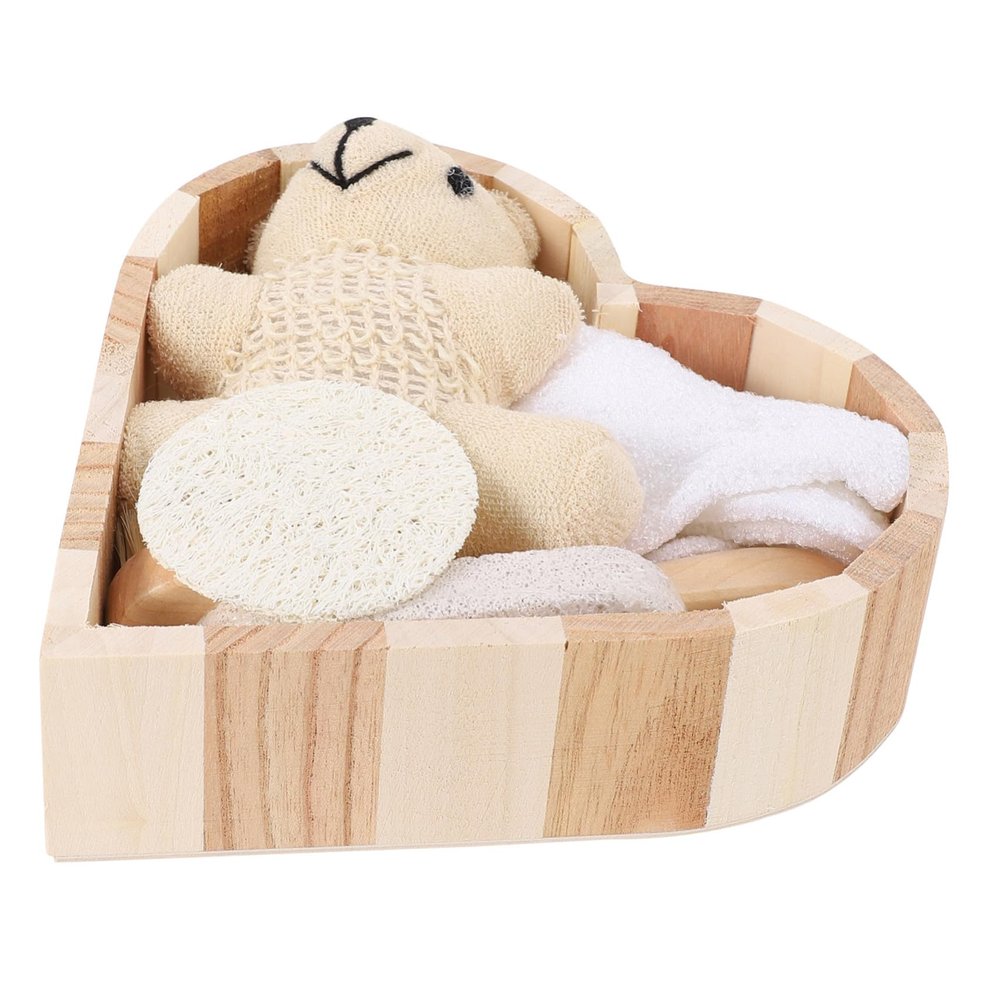 Heart-Shaped Bath Set, Stylish, 1 Set for Travel