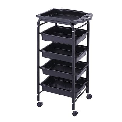 5-Tier Beauty Salon Trolley with Removable Drawers