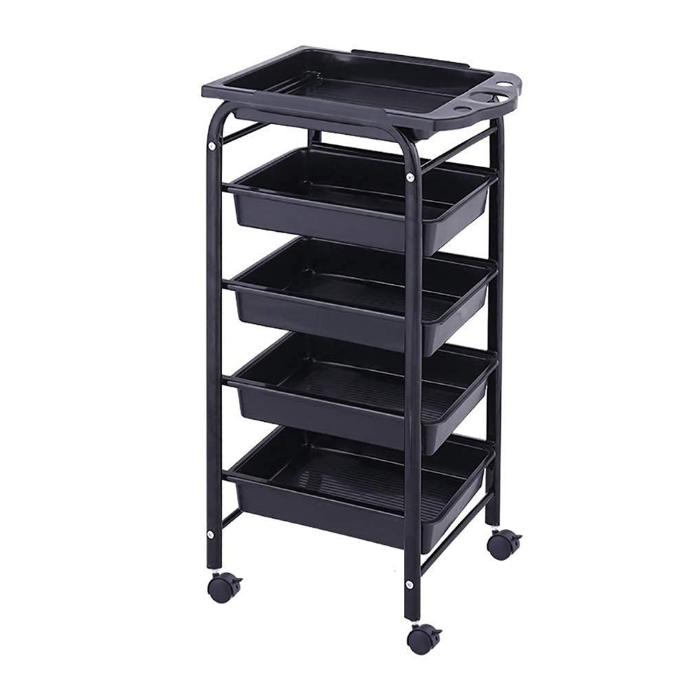 5-Tier Beauty Salon Trolley with Removable Drawers