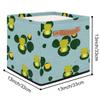 Cute Frog Print Storage Basket, 36 L, Foldable Fabric Organizer view 2