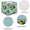 Cute Frog Print Storage Basket, 36 L, Foldable Fabric Organizer view 3