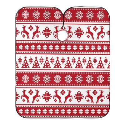 Christmas Tree Deer Snow Haircut Cape for Adults and Children