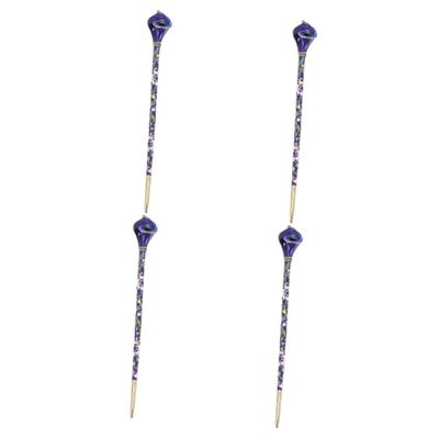 Beavorty 4-Piece Elegant Chinese Lotus Hair Sticks for Women