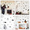 1-Sheet Spider Web Wall Sticker for Windows, Halloween Party Decor, Black PVC view 4