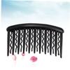 Small Vintage Black ABS Hair Combs for Women view 3