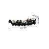 Acrylic Banana Hair Clip with Floral Decor, Black view 2