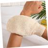 FOMIYES 3-Pack Linen Exfoliating Bath Gloves with Wrist Straps view 4