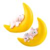 DOITOOL 2-Piece Floating Moon Ornaments for Aquarium Decoration view 1