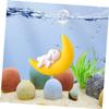 DOITOOL 2-Piece Floating Moon Ornaments for Aquarium Decoration view 4