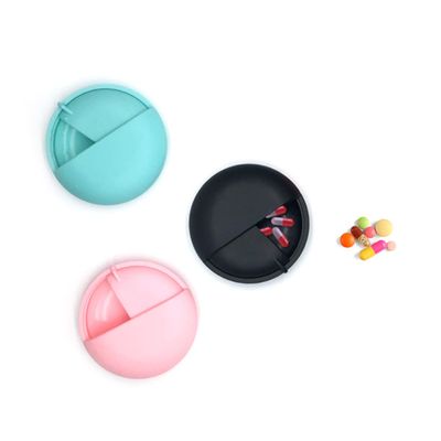 Round PP Pill Box with Twist Opening and Labeling Area