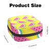 Women's Sanitary Pad Storage Bag, Portable Period Kit, Watermelon Pattern, Yellow Background, Multicolor, 4.7 x 6.6 x 6.6 in / 12 x 17 x 17 cm view 2