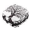 Sanitary Pad Storage Bag, Portable Period Kit Pouch for Women and Girls, Black Tree Branches and Leaves Design, Multicolor, 4.7 x 6.6 x 6.6 in/12 x 17 x 17 cm view 1