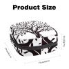 Sanitary Pad Storage Bag, Portable Period Kit Pouch for Women and Girls, Black Tree Branches and Leaves Design, Multicolor, 4.7 x 6.6 x 6.6 in/12 x 17 x 17 cm view 2