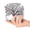 Sanitary Pad Storage Bag, Portable Period Kit Pouch for Women and Girls, Black Tree Branches and Leaves Design, Multicolor, 4.7 x 6.6 x 6.6 in/12 x 17 x 17 cm view 4