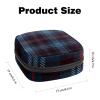 Women's Sanitary Pad Storage Bag, Portable Period Kit Pouch, Dark Blue Scottish Plaid, 12 x 17 x 17 cm view 2