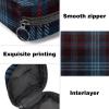 Women's Sanitary Pad Storage Bag, Portable Period Kit Pouch, Dark Blue Scottish Plaid, 12 x 17 x 17 cm view 3
