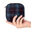 Women's Sanitary Pad Storage Bag, Portable Period Kit Pouch, Dark Blue Scottish Plaid, 12 x 17 x 17 cm view 4