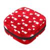 Sanitary Pad Storage Bag, Portable Period Kit Pouch for Girls and Women, Love Heart Square Design, Multicolor, 4.7 x 6.6 x 6.6 in / 12 x 17 x 17 cm view 1