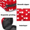 Sanitary Pad Storage Bag, Portable Period Kit Pouch for Girls and Women, Love Heart Square Design, Multicolor, 4.7 x 6.6 x 6.6 in / 12 x 17 x 17 cm view 3
