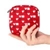 Sanitary Pad Storage Bag, Portable Period Kit Pouch for Girls and Women, Love Heart Square Design, Multicolor, 4.7 x 6.6 x 6.6 in / 12 x 17 x 17 cm view 4