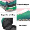 Women's Sanitary Pad Storage Pouch, Portable Period Kit Bag, Rice Field Print, Multicolor, 4.7 x 6.6 x 6.6 in / 12 x 17 x 17 cm view 3