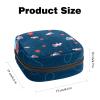 Sanitary Pad Storage Bag, Feminine Product Pouch, Portable Period Kit Bag for Girls and Women, Wintersweet Red Background, Multicolor, 4.7 x 6.6 x 6.6 in/12 x 17 x 17 cm view 2